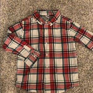 Plaid button down shirt